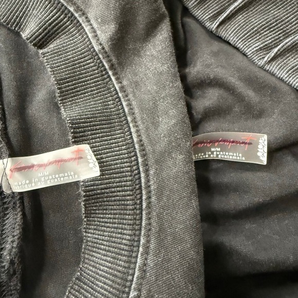 Free People Hot Shot Relaxed Fit Charcoal Black Set - Picture 8 of 12